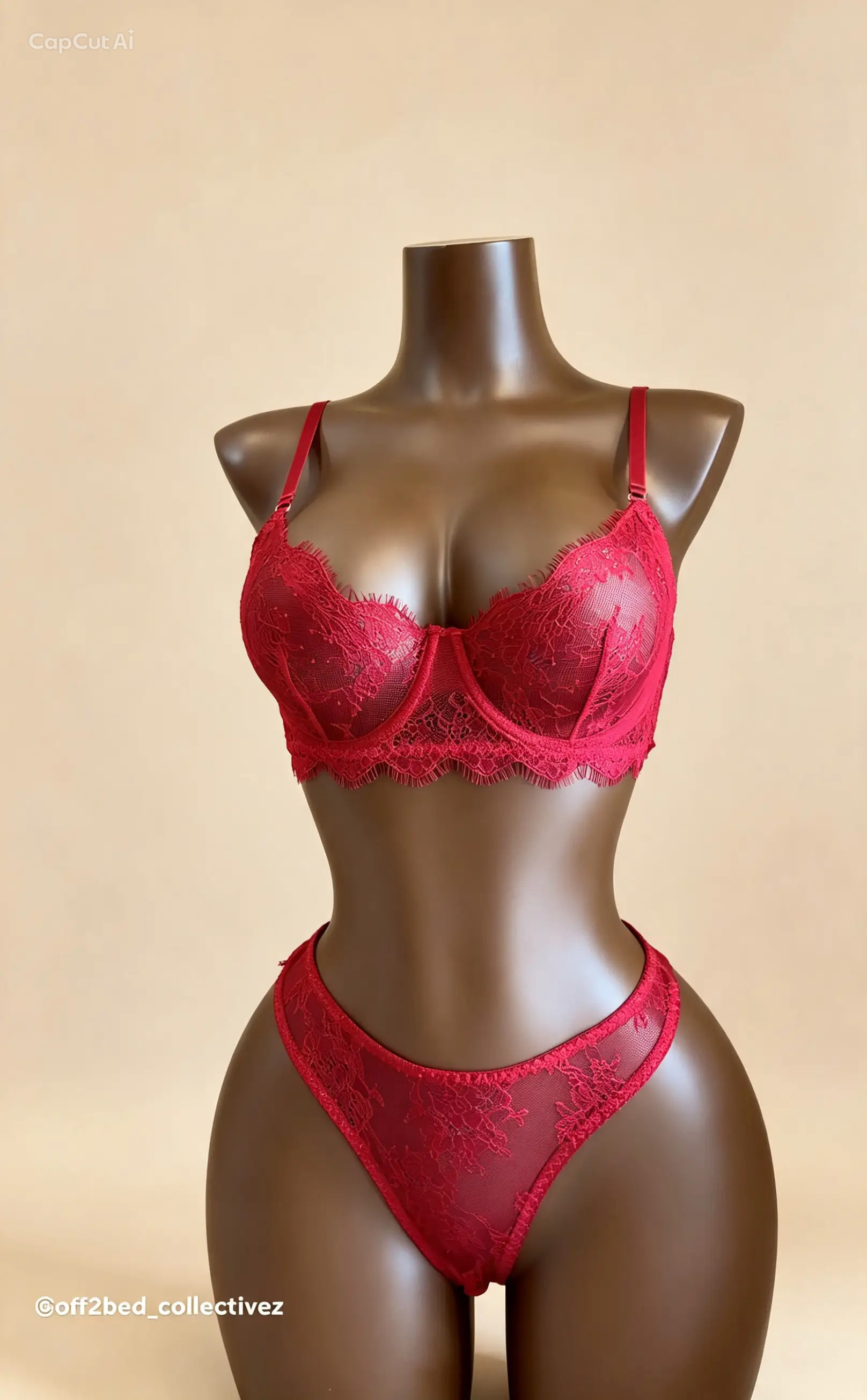 2pcs REDingerie set