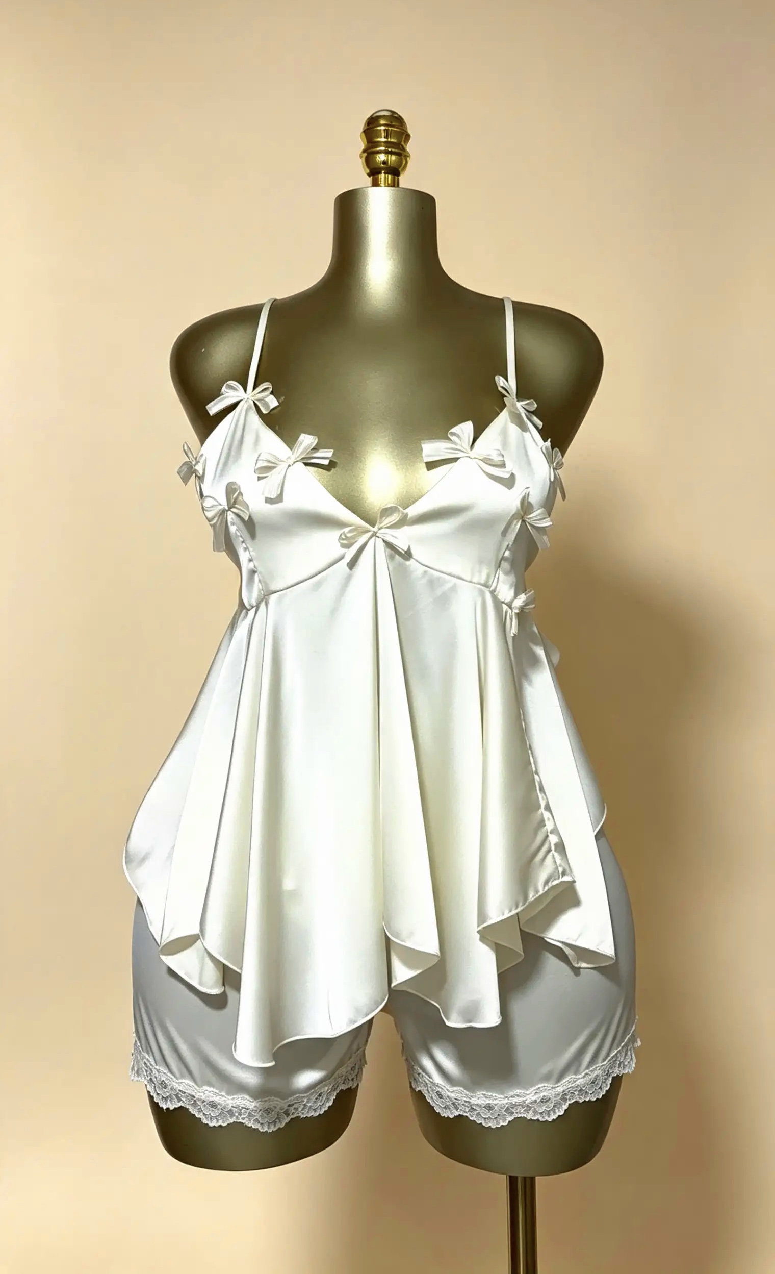 Champagne 2pcs silk set