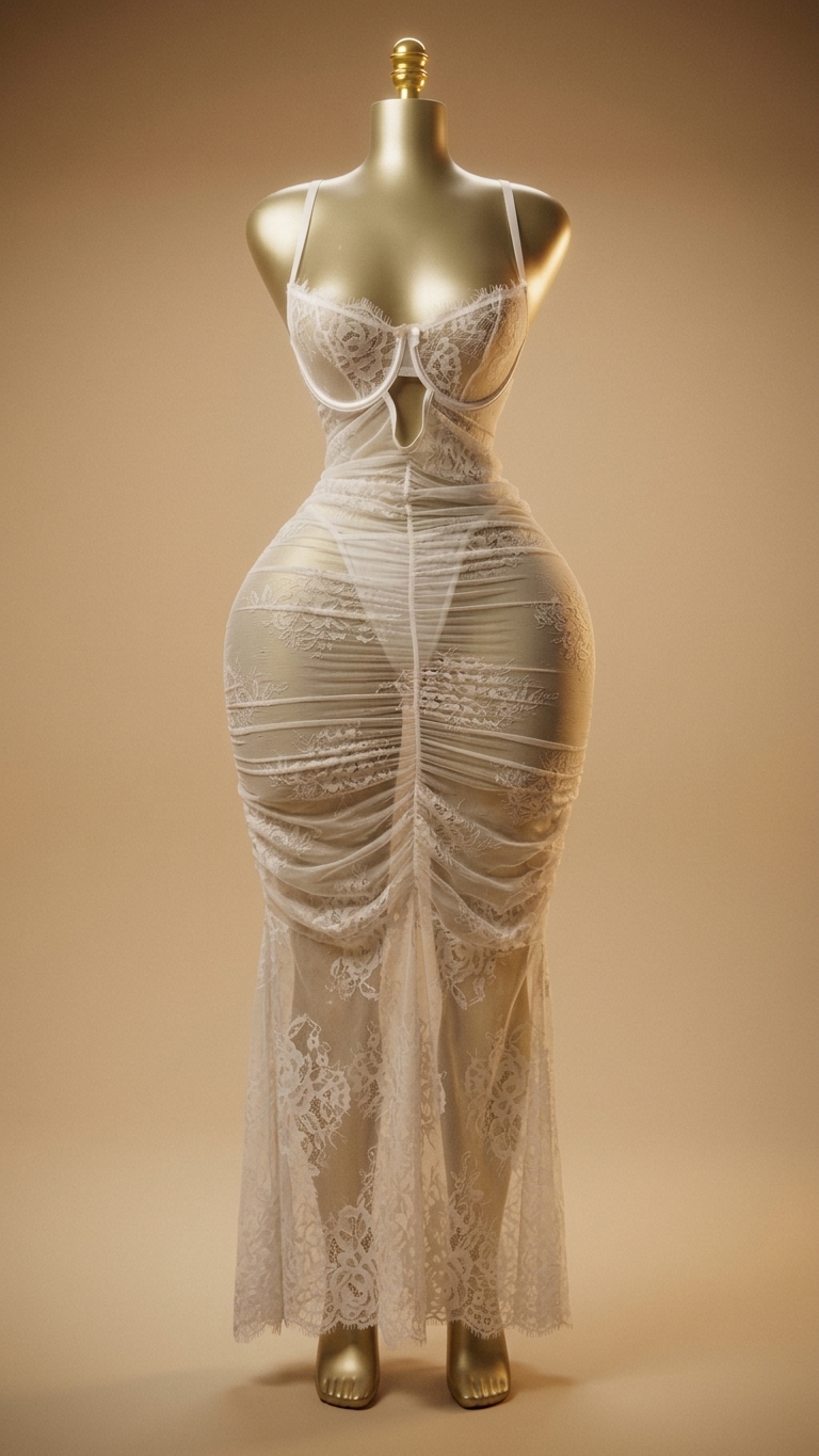 Lace Ruched Mermaid NIGHTY
