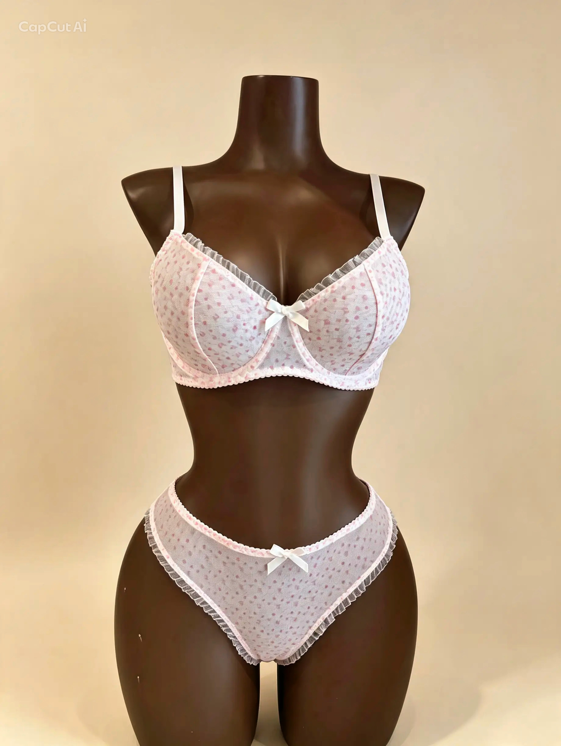 Pink Bow Lingerie Set