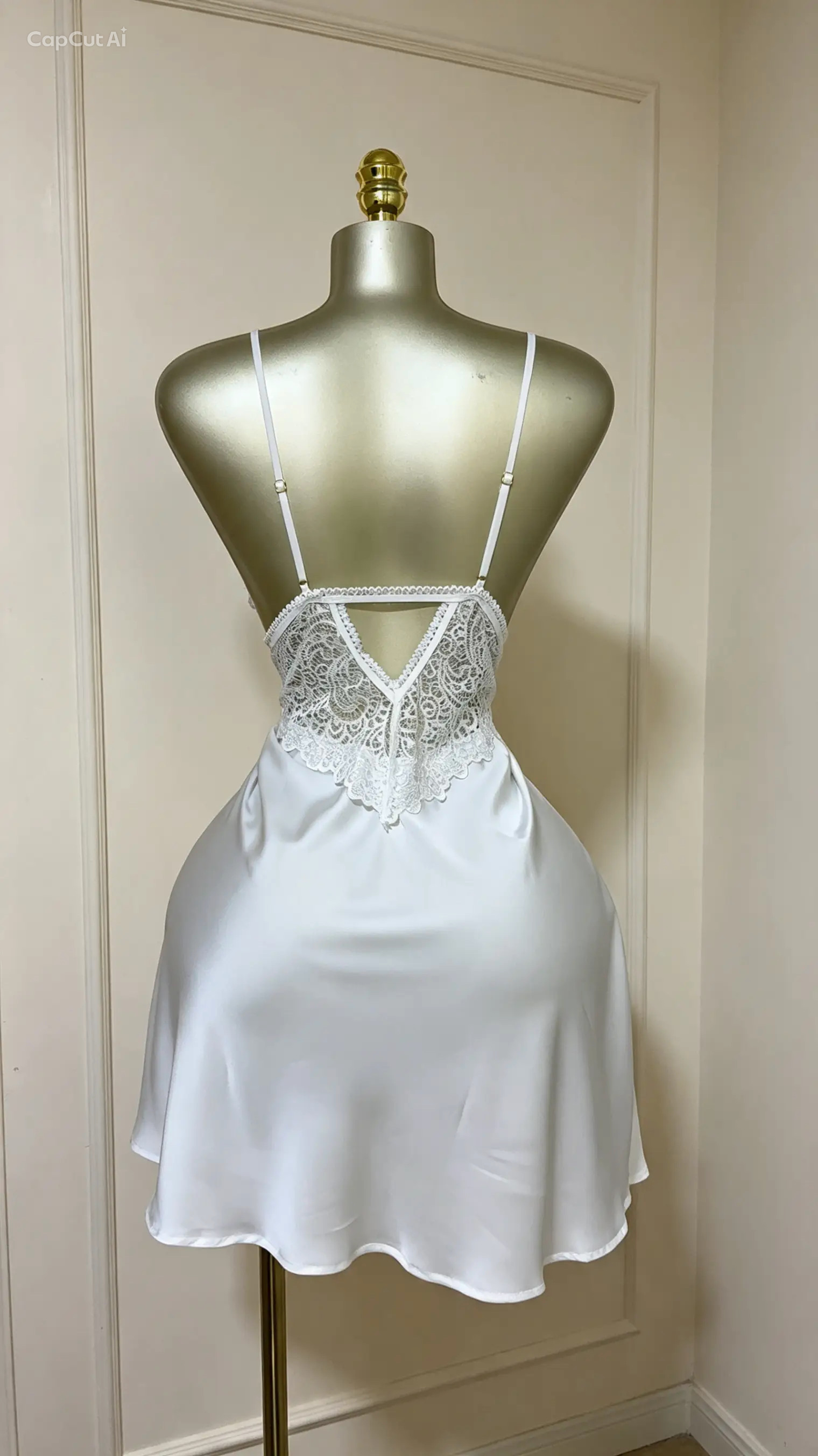 White Silk Slip Dress and Robe Set