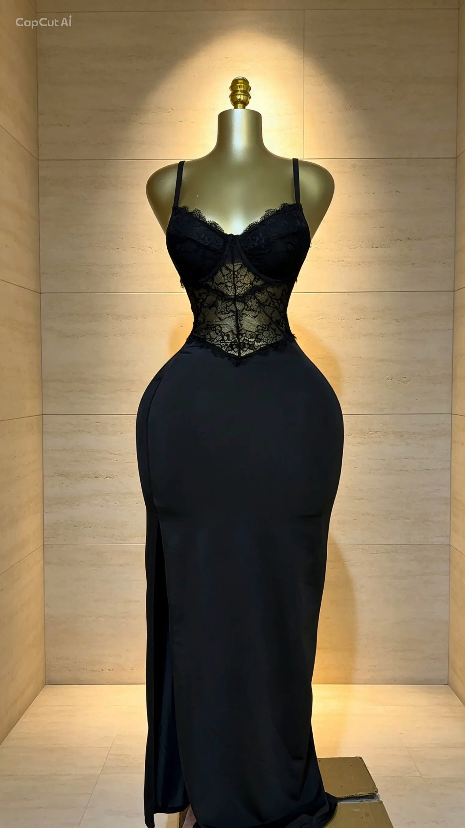 Black Maxi Dress With side slit
