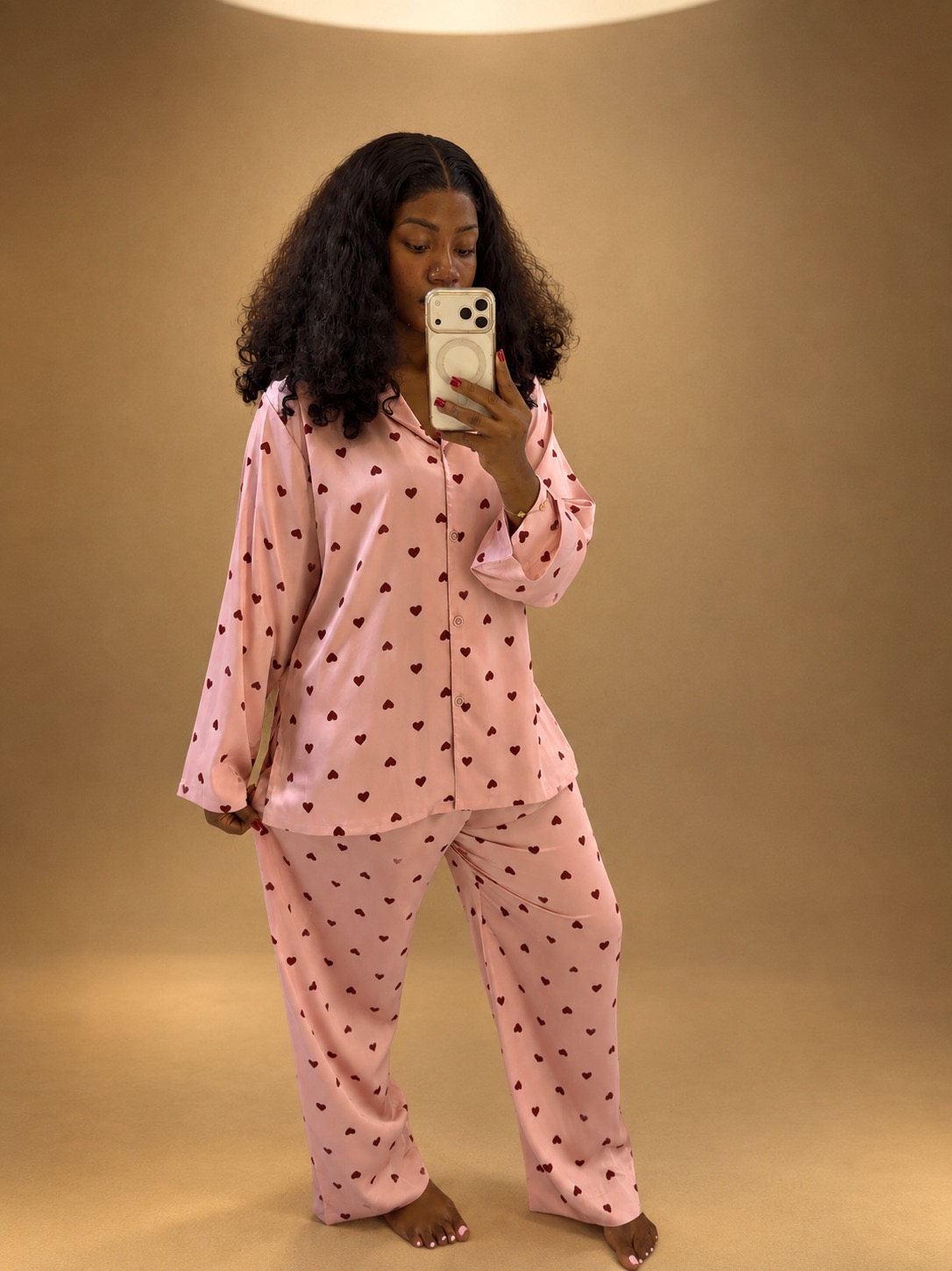 Pink Heart Pajama Set