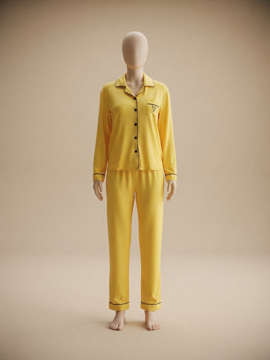Yellow Long-Sleeve Pajama Set
